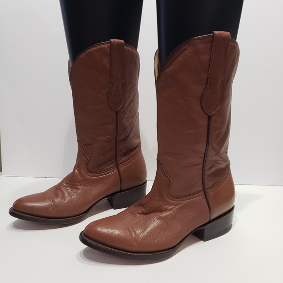 EL Vaquero Fonseca Brown Leather Cowboy Boots